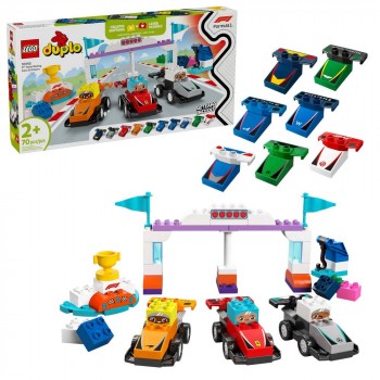 Конструктор LEGO DUPLO Автомобілі для перегонів і пілоти команд Формули-1 10445