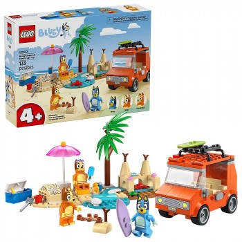 Конструктор LEGO Bluey Пляж і сімейна поїздка на автомобілі Блуї 11202