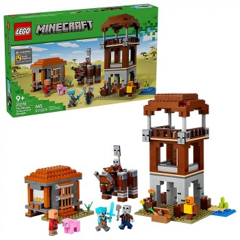Конструктор LEGO Minecraft Аванпост розбійників та спустошувач 21278