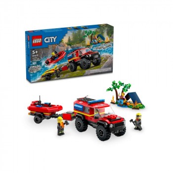 Конструктор LEGO City Пожежний позашляховик з рятувальним човном 60412