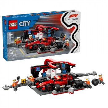 Конструктор LEGO City Піт-стоп і піт-екіпаж F1® з болідом Ferrari 60443