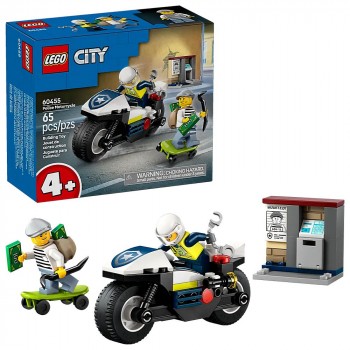 Конструктор LEGO City Переслідування на поліцейському мотоциклі 60455