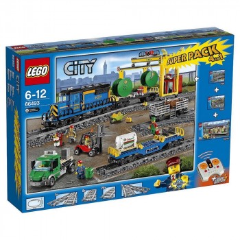 Конструктор LEGO City Суперкомплект Вантажний поїзд 4 в 1 66493