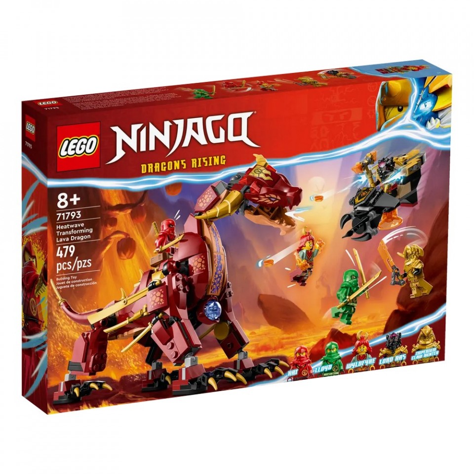 Конструктор LEGO NINJAGO Вулканічний Дракон, що трансформує