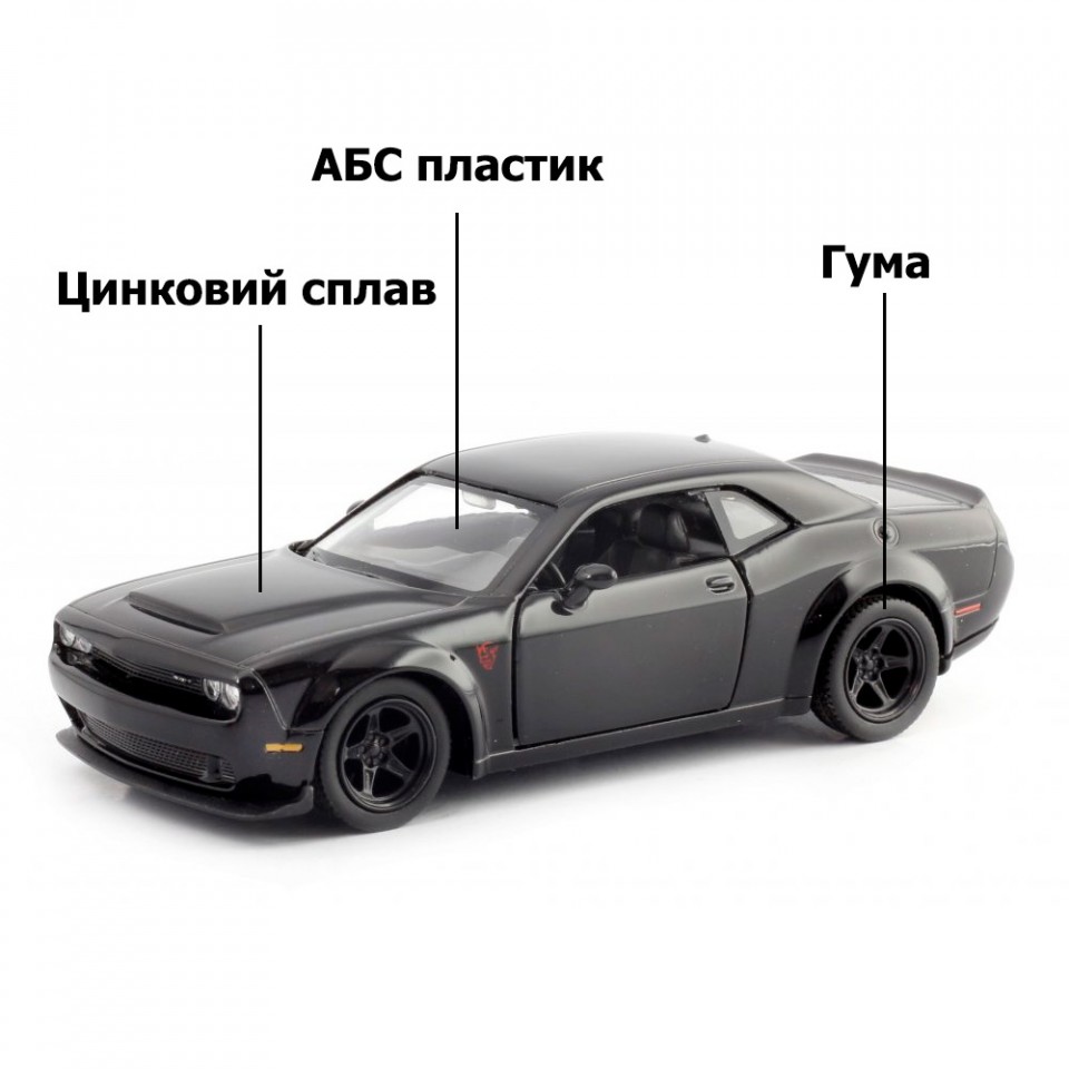 Машинка Uni-Fortune RMZ City Dodge Challenger (матова серія